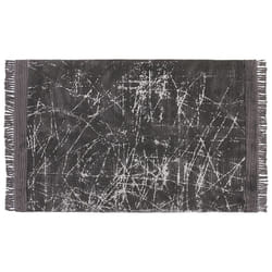 Viscose Area Rug 140 x 200 cm Dark Grey HANLI