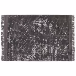 Viscose Area Rug 160 x 230 cm Dark Grey HANLI