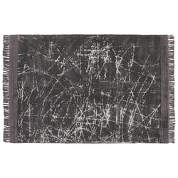 Viscose Area Rug 160 x 230 cm Dark Grey HANLI