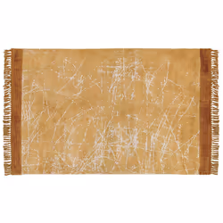 Viscose Area Rug 140 x 200 cm Orange HANLI