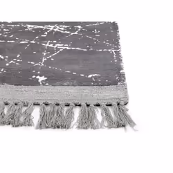 Viscose Area Rug 140 x 200 cm Grey HANLI