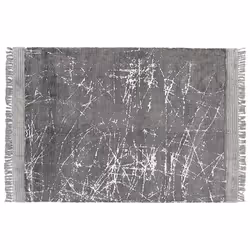 Viscose Area Rug 160 x 230 cm Grey HANLI