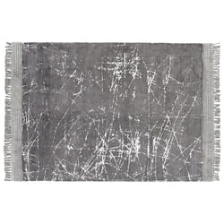 Viscose Area Rug 160 x 230 cm Grey HANLI