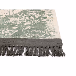 Viscose Area Rug 80 x 150 cm Green and Beige AKARSU