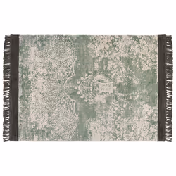 Viscose Area Rug 160 x 230 cm Green and Beige AKARSU