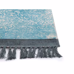 Viscose Area Rug 160 x 230 cm Blue and Beige AKARSU