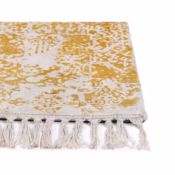 Vintage Area Rug 160 x 230 cm Yellow and Beige BOYALI