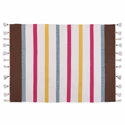 Cotton Area Rug 140 x 200 cm Multicolour HISARLI