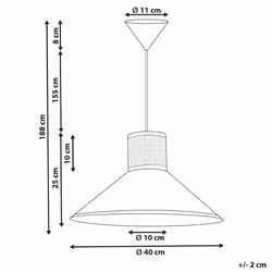 Pendant Lamp White and Natural MANTUA