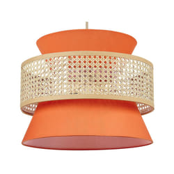 Pendant Lamp Coral Red and Natural LUYANO