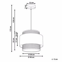 Pendant Lamp Beige and Natural YUMURI