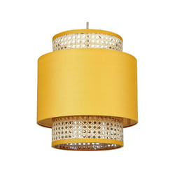 Rattan Pendant Lamp Yellow and Natural BOERI