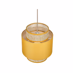Rattan Pendant Lamp Yellow and Natural BOERI - Additional view 4