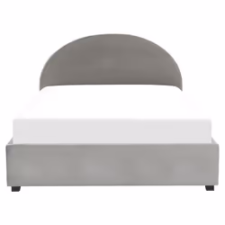 Ottoman Bed Velvet VAUCLUSE 160 x 200 cm (EU King Size) Light Grey - Additional view 4