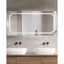 LED Bathroom Mirror ARROMACHNES 120 cm 60 cm Silver