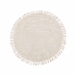 Round Cotton Area Rug  140 cm Beige HALFETI