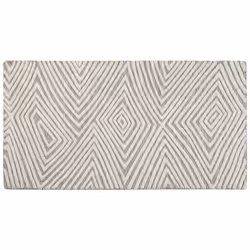 Wool Area Rug 80 x 150 cm White and Grey GOKSUN