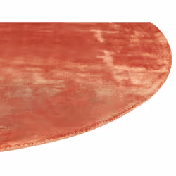 Round Viscose Area Rug 140 cm Orange GESI II