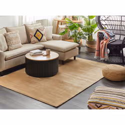 Viscose Area Rug 140 x 200 cm Sand Beige GESI II