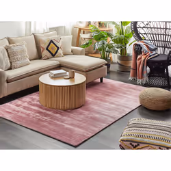 Viscose Area Rug 140 x 200 cm Pink GESI II