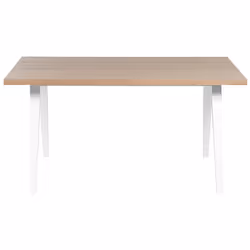 Dining Table LENISTER Brown/ White 150 cm 90 cm