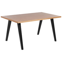 Dining Table LENISTER Brown/ Black 150 cm 90 cm