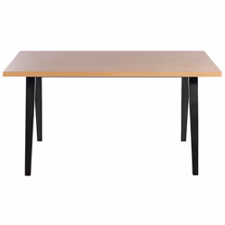 Dining Table LENISTER Brown/ Black 150 cm 90 cm
