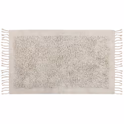 Cotton Shaggy Area Rug 80 x 150 cm Light Beige BITLIS