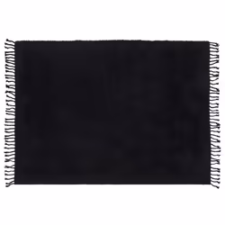 Cotton Shaggy Area Rug 140 x 200 cm Black BITLIS