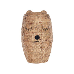 Water Hyacinth Wicker Bear Basket Natural SAMBUR