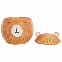 Rattan Bear Basket Natural HIMBA