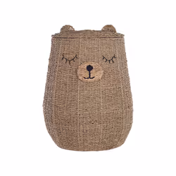 Seagrass Wicker Bear Basket Natural FULAN