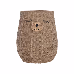 Seagrass Wicker Bear Basket Natural FULAN