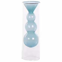 Flower Vase KALOCHI Glass 27 cm Turquoise