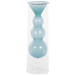 Flower Vase KALOCHI Glass 27 cm Turquoise