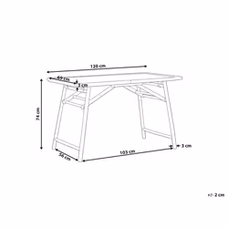 Garden Dining Table MOLISE 120 cm 69 cm Bamboo Wood Light Brown