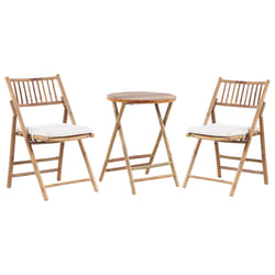 Bistro Set Folding SAVELLETRI Wood Brown