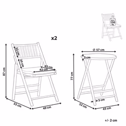 Bistro Set Folding SAVELLETRI Wood Brown