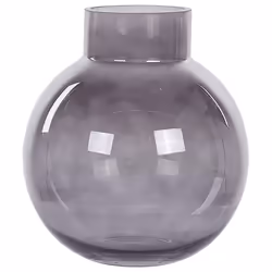 Flower Vase POLYDROSOS Glass 22 cm Grey