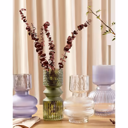 Flower Vase RODIA Glass 24 cm Transparent