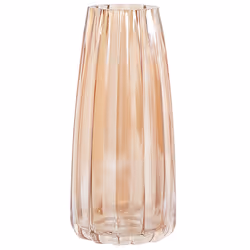 Flower Vase OKTONIA Glass 22 cm Orange