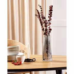 Flower Vase LILAIA Glass 27 cm Grey