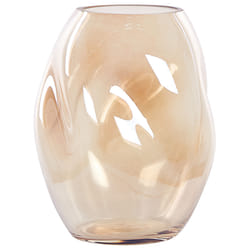 Flower Vase GERAKINI Glass 20 cm Orange