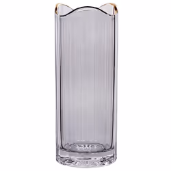 Flower Vase PERDIKI Glass 30 cm Grey