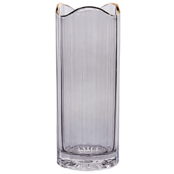 Flower Vase PERDIKI Glass 30 cm Grey