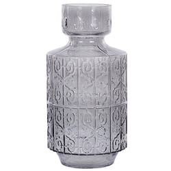 Flower Vase DIKELLA Glass 33 cm Grey
