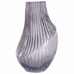 Flower Vase MYRSINA Glass 36 cm Grey