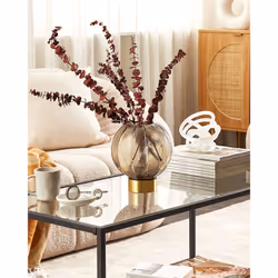Flower Vase FELLI Glass 24 cm Brown