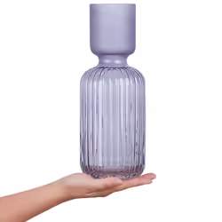 Flower Vase TRAGANA Glass 31 cm Violet