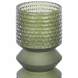 Flower Vase VRADETO Glass 26 cm Olive Green
